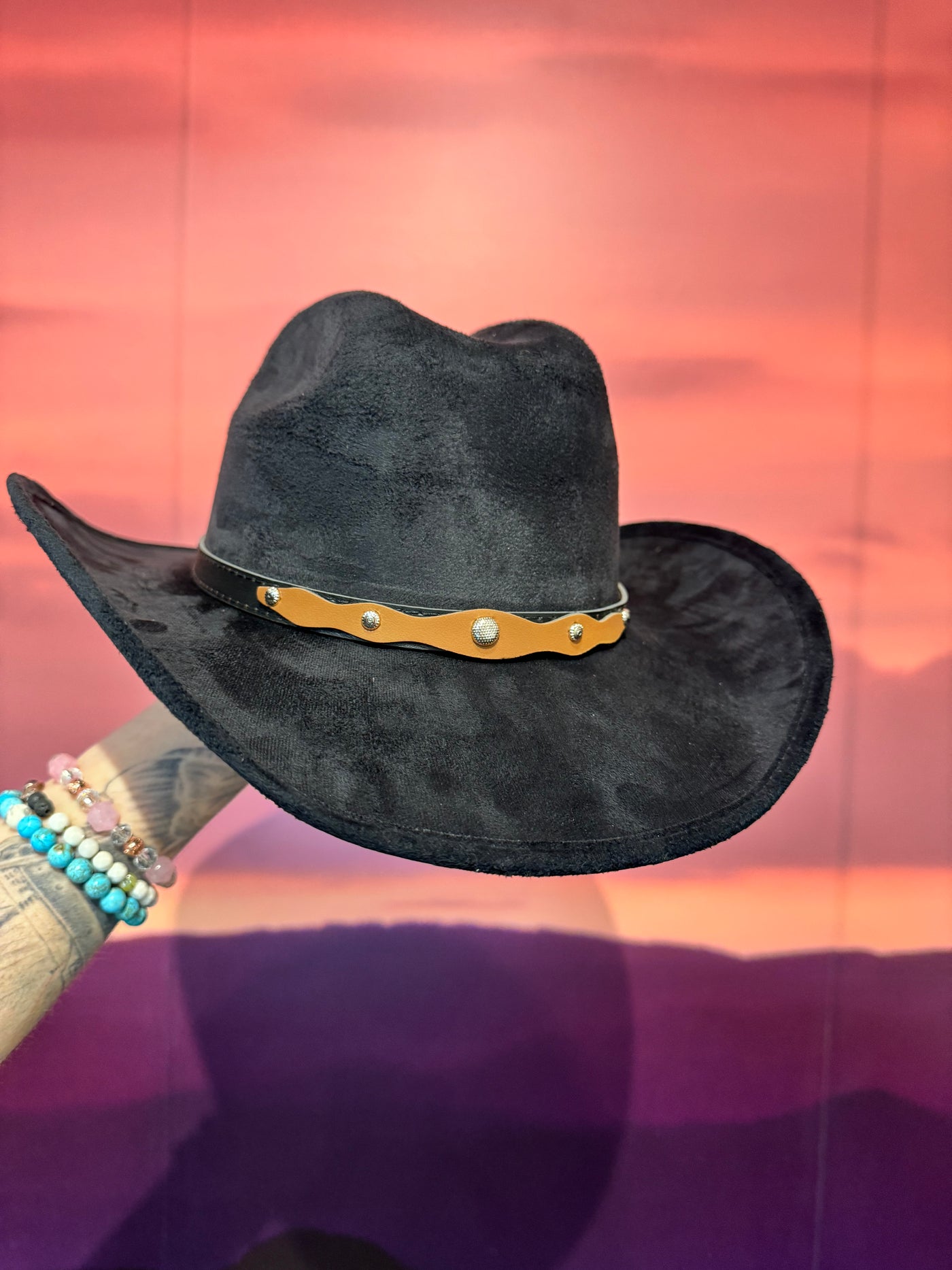 Black Vegan Cowboy Hat