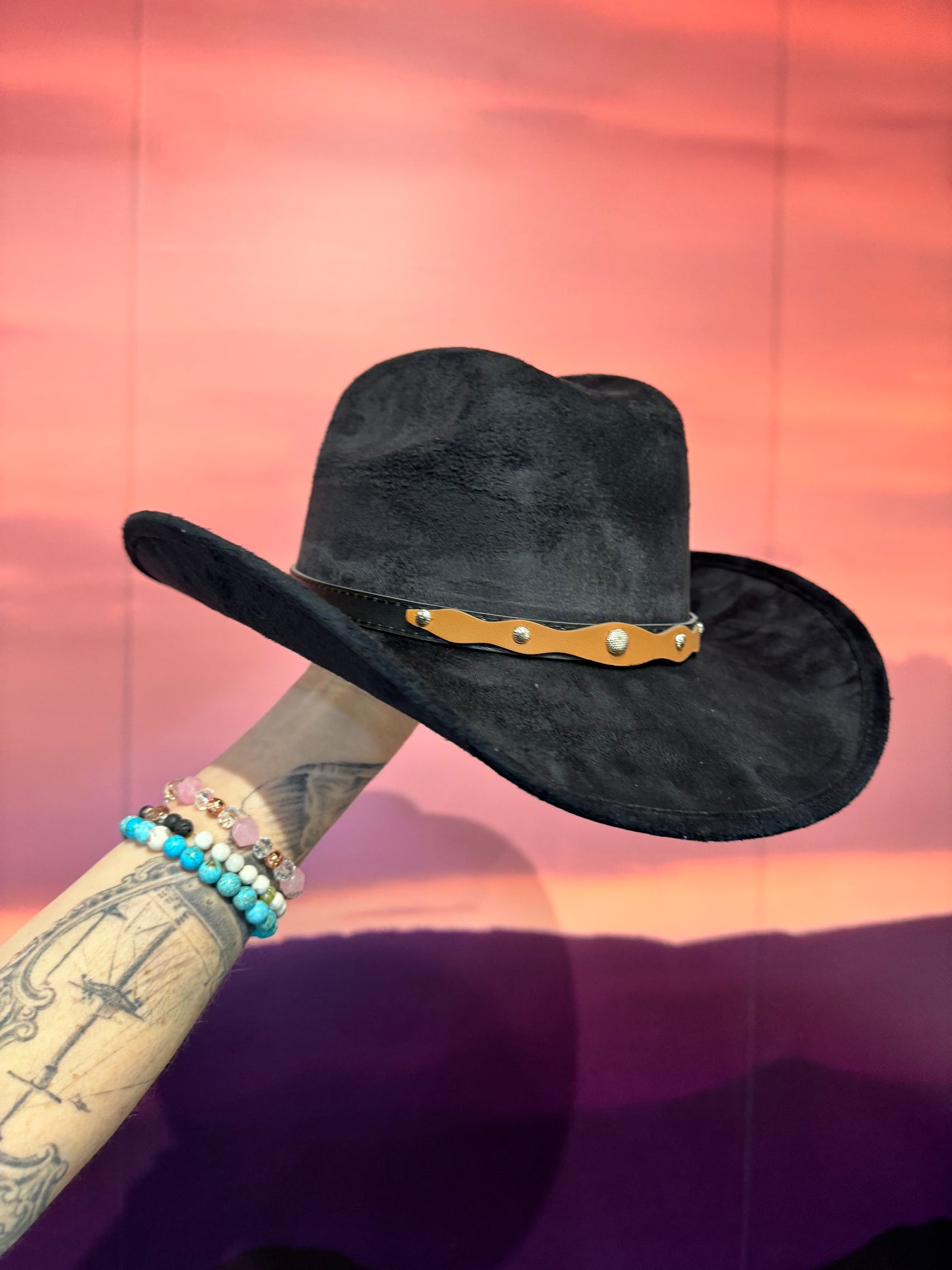 Black Vegan Cowboy Hat