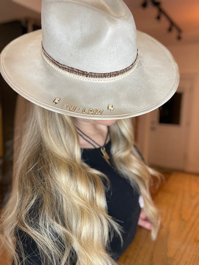 Angie's Signature collection Vegan Faux Suede Textured Rancher's Fedora