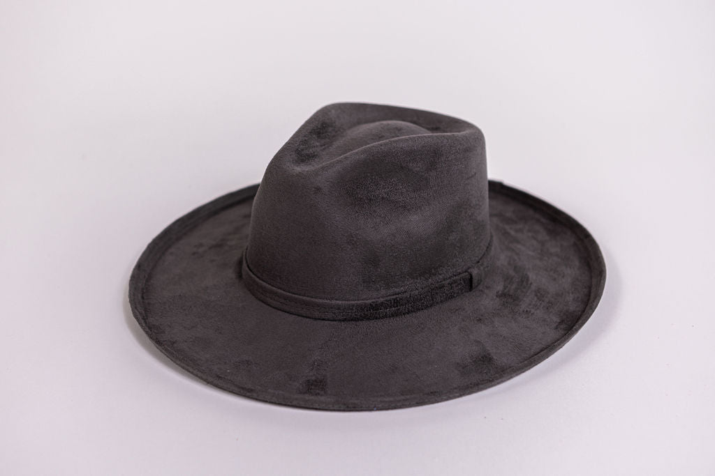 Angie's Signature collection Vegan Faux Suede Textured Rancher's Fedora